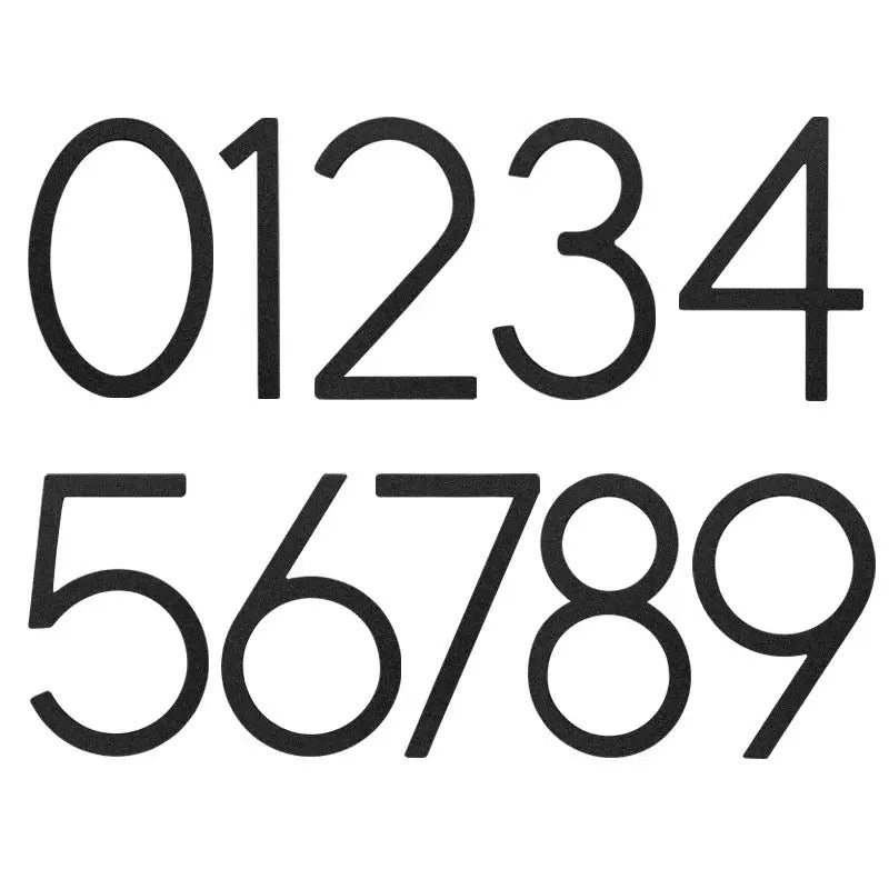 Huisnummer Zwart