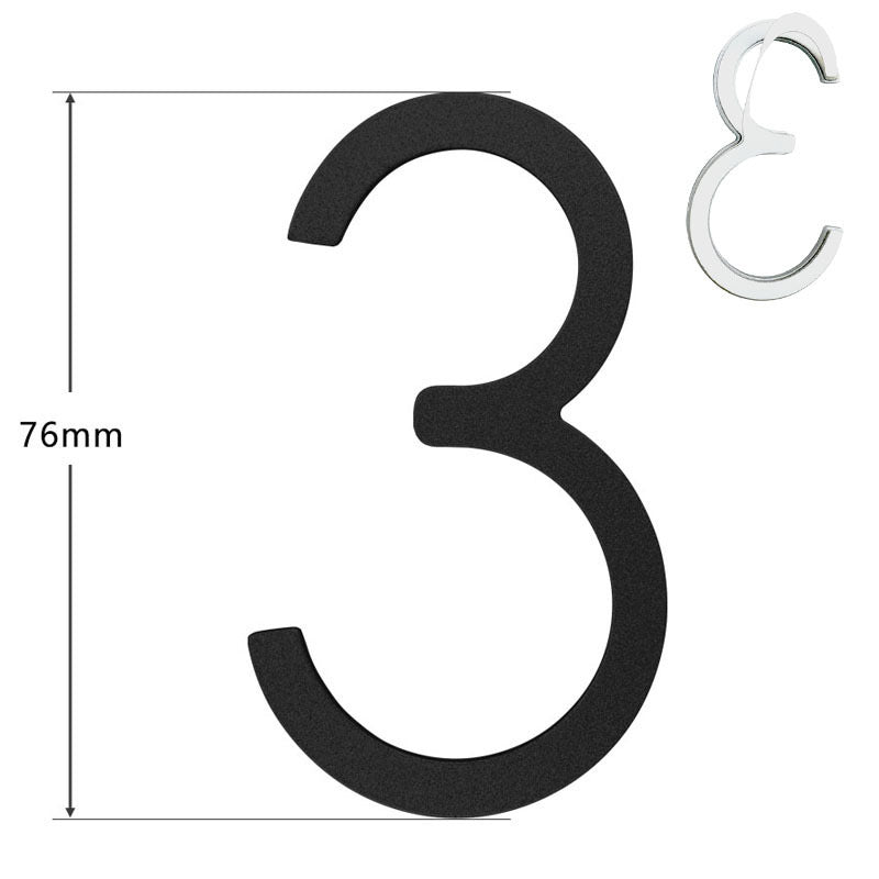 Huisnummer Zwart