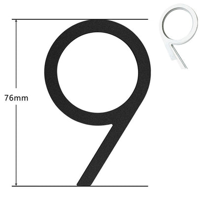 Huisnummer Zwart