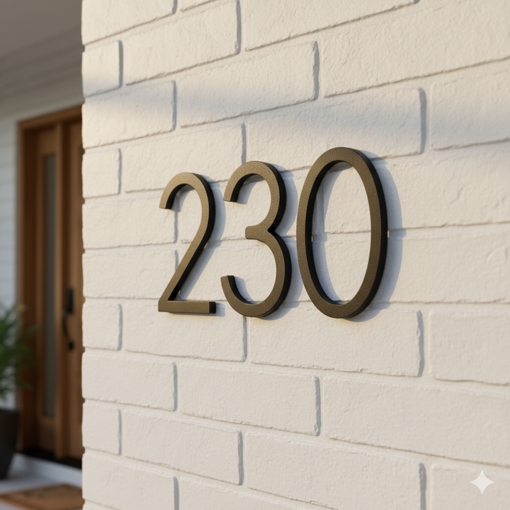 Huisnummer Zwart