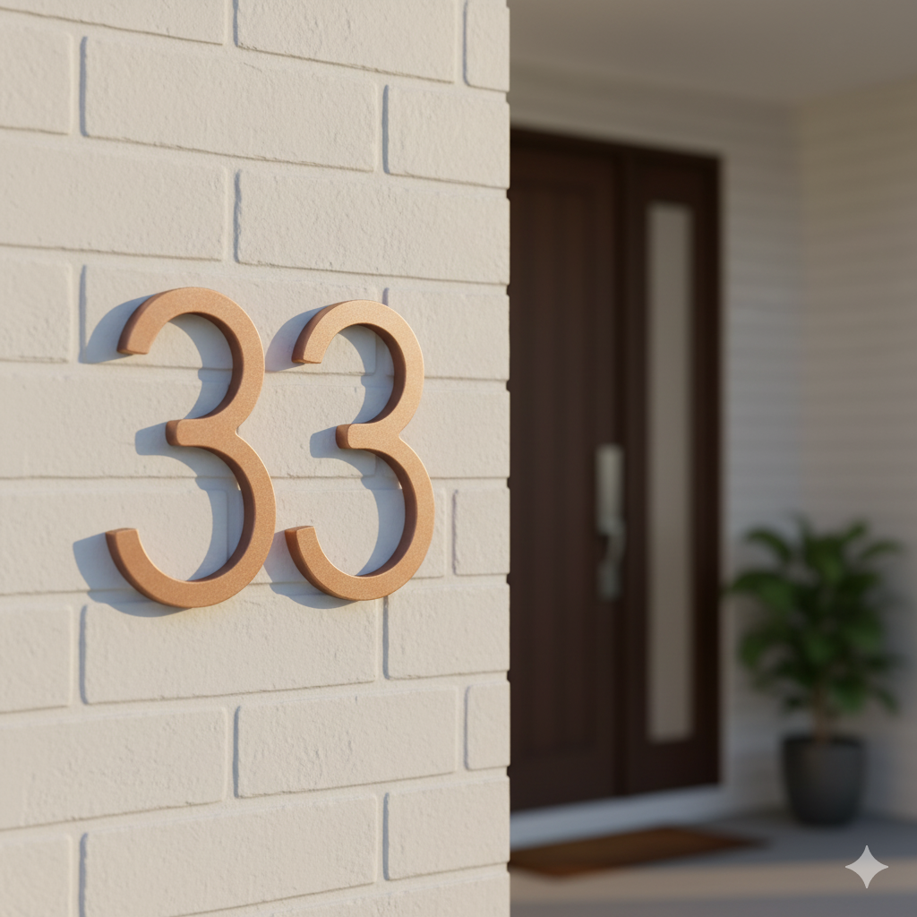 Huisnummer Goud