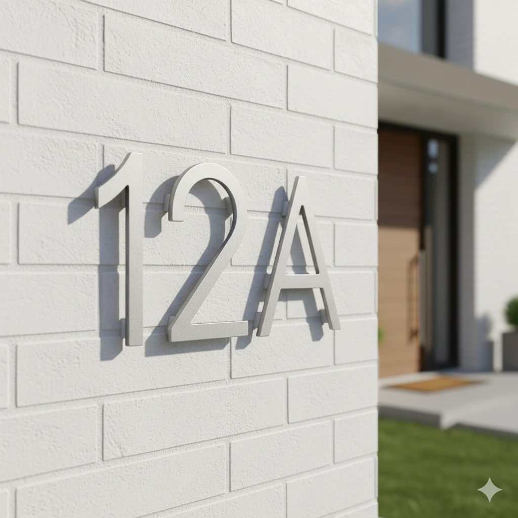 Huisnummer Grijs